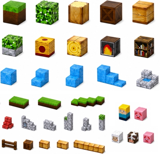 100 pièces au format cubes 2 × 2 cm
