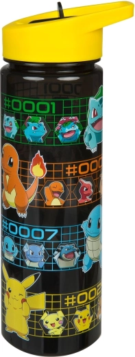 Bouteille Pokémon avec paille 600 ml