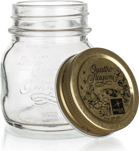 Bocal Quattro Stagioni 0,5 l avec corps en verre et couvercle métallique