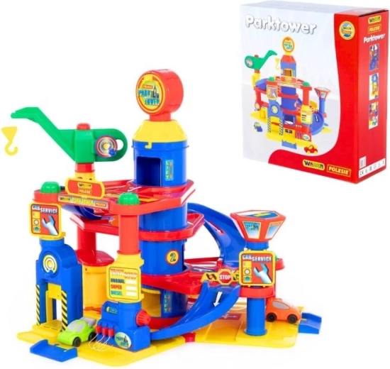 Garage à étages Park Tower avec 4 niveaux et petites voitures