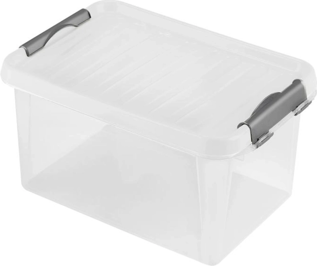 Boîte de rangement en plastique avec couvercle Heidrun 8 l