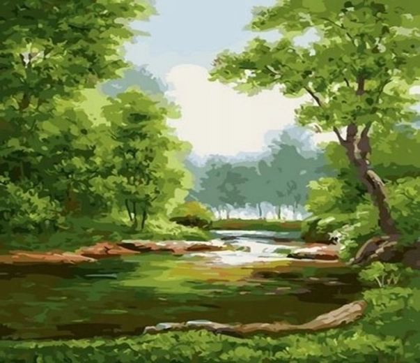 Norimpex Peinture par numéros Forêt 40 x 50 cm