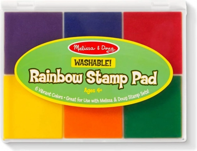 Tampons encre lavables 6 couleurs