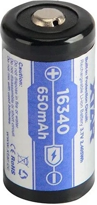 Format 16340 / R-CR123 et capacité 650 mAh