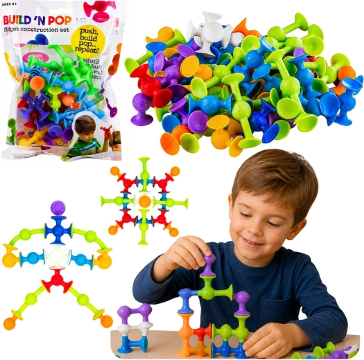 Cubes de construction sensoriels colorés à ventouses