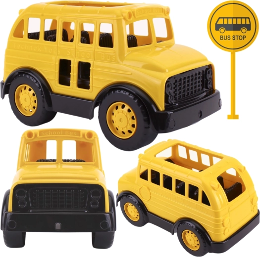 Motif amusant d’autobus scolaire