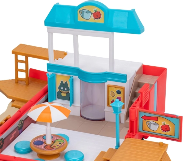 Café et décor urbain pour le jeu de rôle