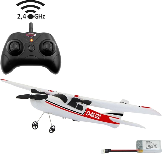 Avion RC JAMARA Cessna 182 avec gyroscope et commande 2,4 GHz