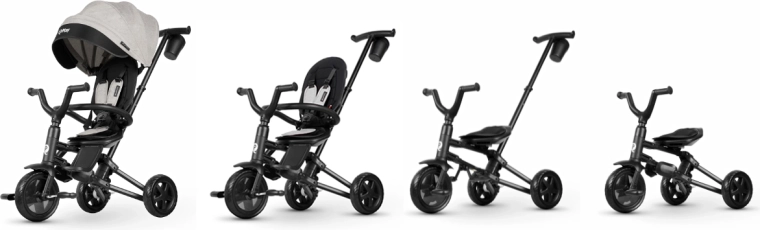 Siège 360° et mode 6-en-1 qui grandit avec l’enfant