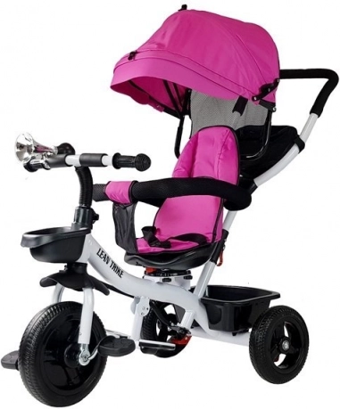 Tricycle pour enfants avec capote rose