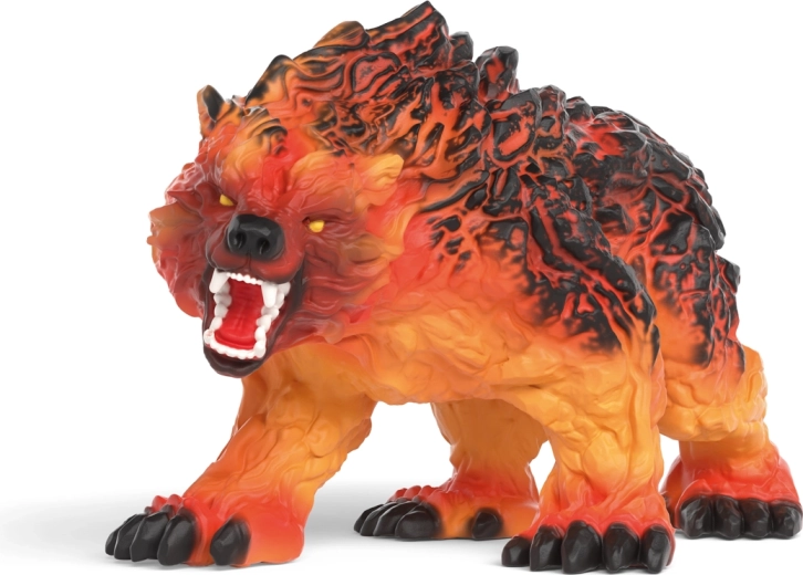 Figurine de l’ours de lave et détails en cristal