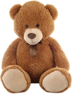 Ours en peluche 120 cm avec nœud