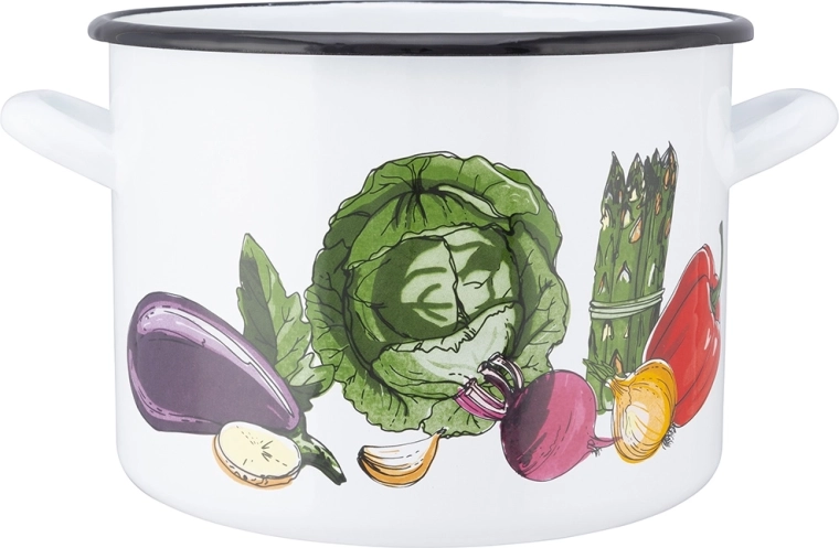 Marmite émaillée pour légumes 7,5 l avec couvercle