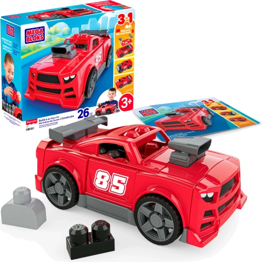 Mega Bloks kit de construction 3-en-1 voiture de course (26 pièces)