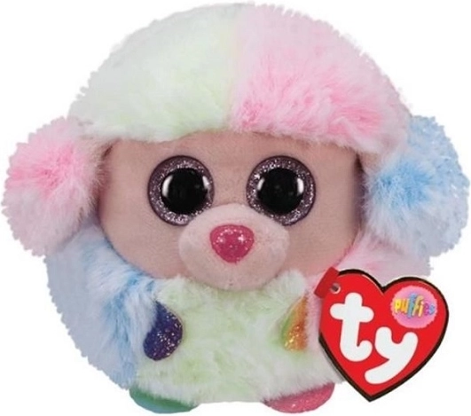 Ty Puffies Meteor caniche arc-en-ciel peluche boule