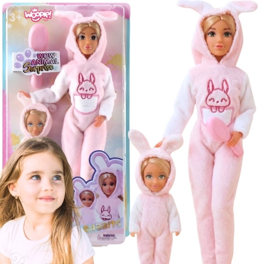 Woopie Royal poupées en combinaisons roses de lapin - 2 pièces