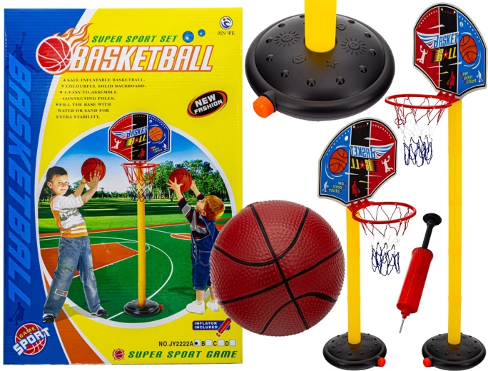 Set de basket-ball pour enfants avec support, ballon et pompe