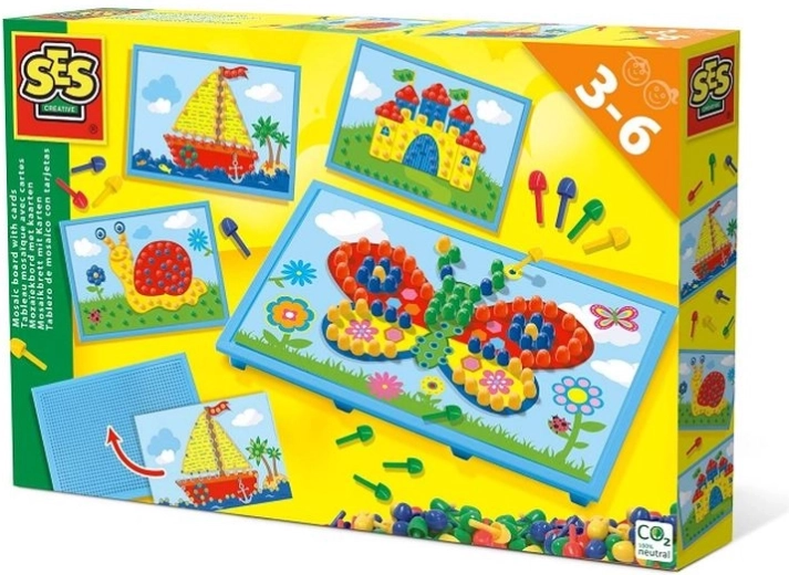 Tableau de mosaïque SES Creative avec cartes et picots