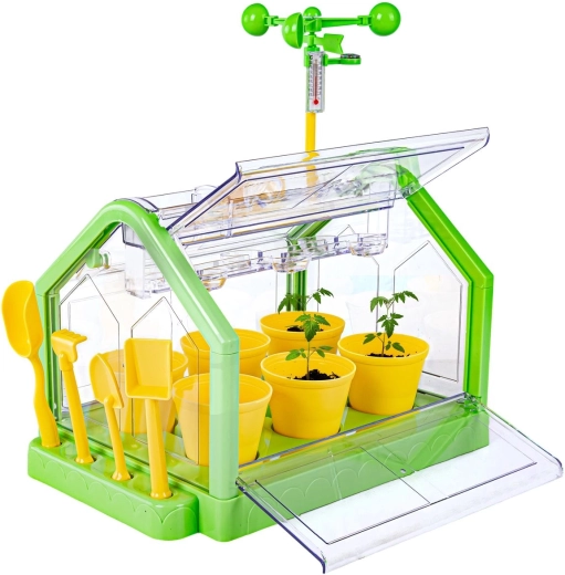 6 pots de fleurs et outils pour petites mains