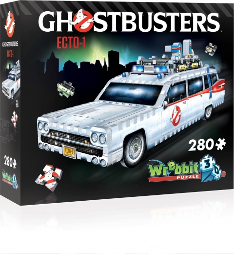 Puzzle 3D Wrebbit Chasseurs de fantômes Ecto-1, 280 pièces