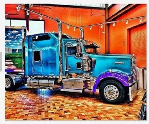Norimpex peinture par numéros Camion bleu 40 × 50 cm