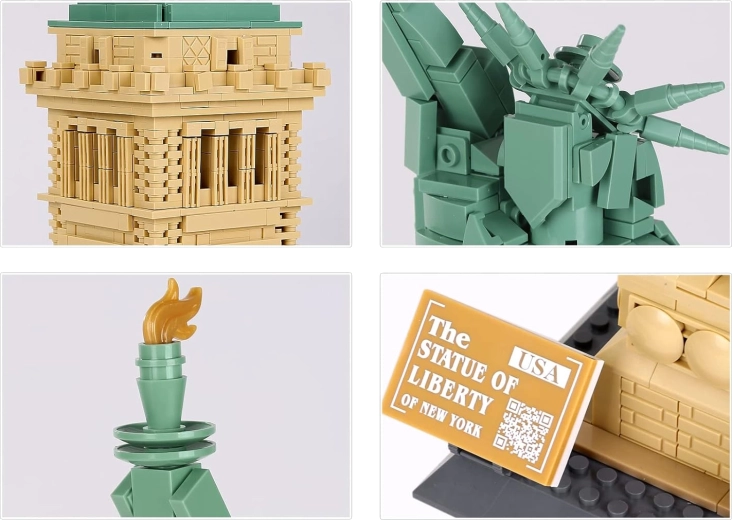 Kit de construction du bâtiment Statue de la Liberté, 1409 pièces