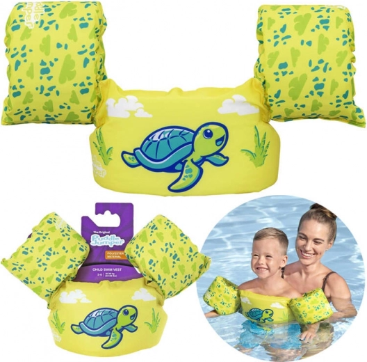 Gilet de flottabilité pour enfants avec manchons BESTWAY Puddle Jumper tortue 15–30 kg