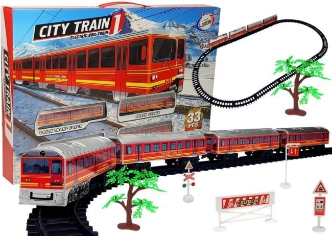Set de train électrique pour enfants avec effets sonores et lumineux