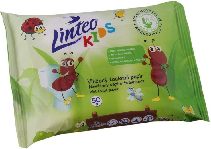 Papier toilette humide pour enfants LINTEO Kids, 50 pcs