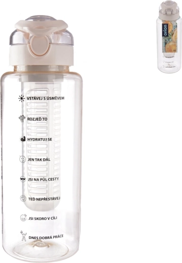 Bouteille en tritan avec bouchon Loop et infuseur à fruits 1 l
