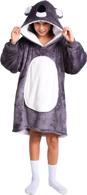 Cozy Noxxiez Koala – couverture à capuche façon sweat chaude pour enfants 7–12 ans