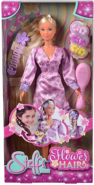 Poupée Steffi aux cheveux fleuris