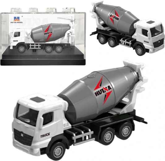 Modèle de collection bétonnière Huina blanc 1:80