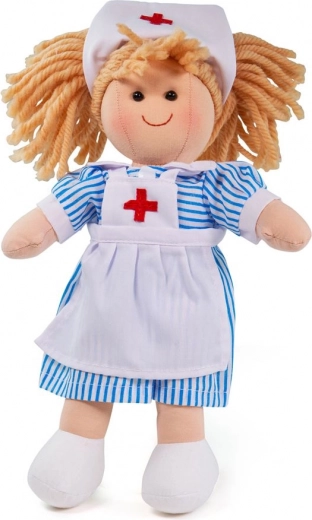 Poupée en tissu infirmière Nancy 28 cm de Bigjigs Toys