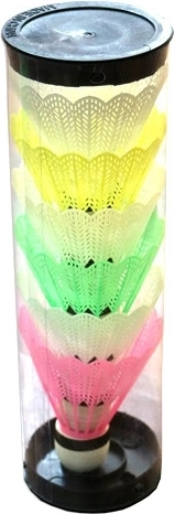 Volants de badminton colorés (6 pcs)