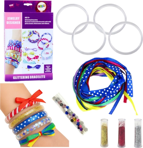 Kit créatif pour fabriquer des bracelets scintillants