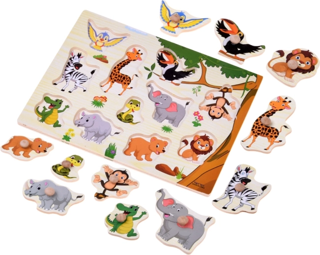 Motif jungle et 11 animaux