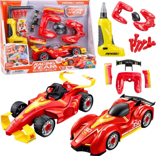Kit de tuning pour voiture de course à assembler avec visseuse sans fil et éclairages