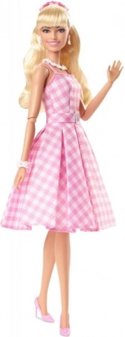 Poupée de film Barbie Margot Robbie en robe rose
