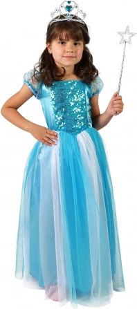 Costume de princesse pour enfant – bleu, taille S