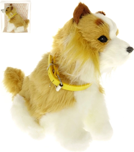 Chien en peluche interactif à piles avec sons et laisse - 1 pièce