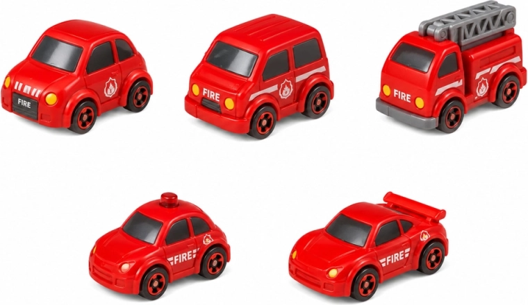 Lumières, sons et 8 véhicules de pompiers