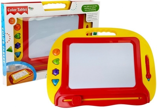 Tablette magique rouge avec tampons