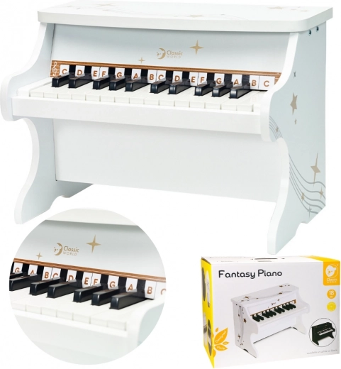 Piano en bois pour enfants CLASSIC WORLD avec manuel