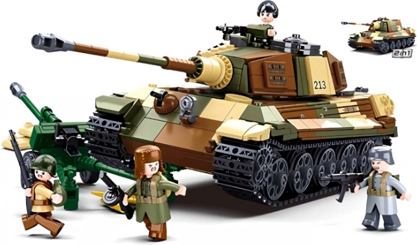 Sluban Bataille de Budapest – char lourd allemand TIGER II 2 en 1 kit de construction