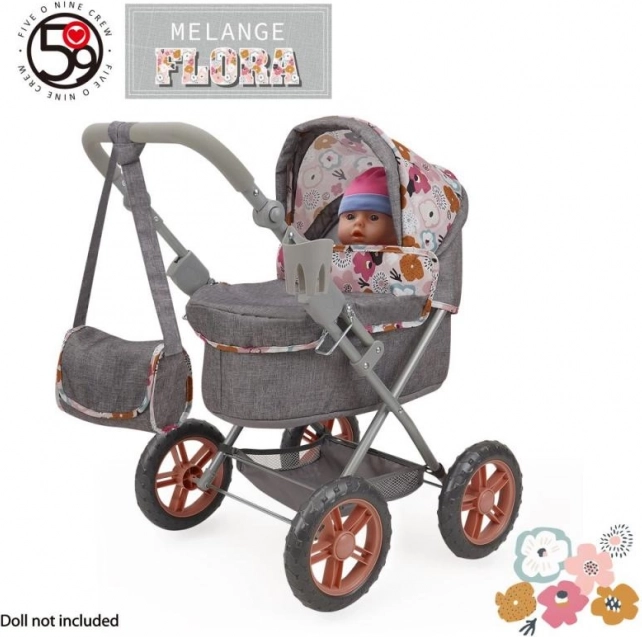 Poussette pour poupées avec sac