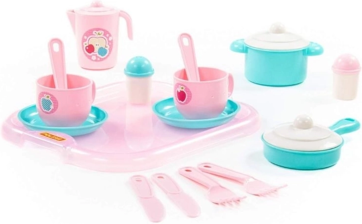Service de vaisselle enfant avec plateau de service – 19 pièces