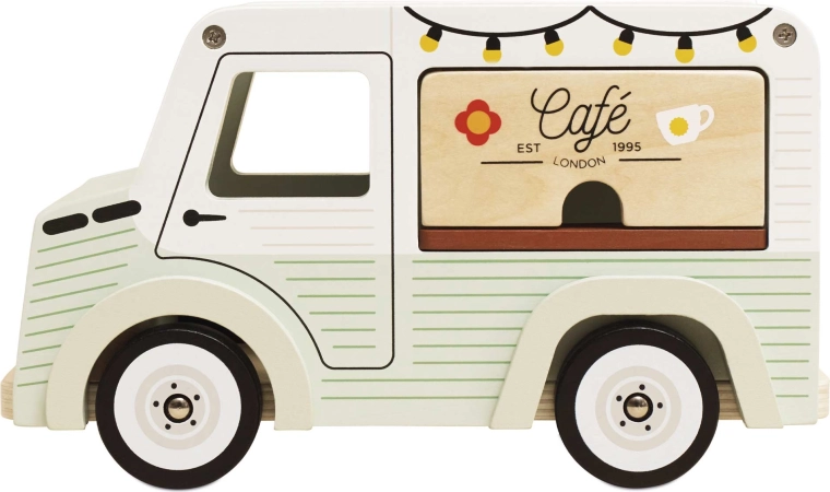 Le Toy Van voiturette rétro en bois – café ambulant pour enfants