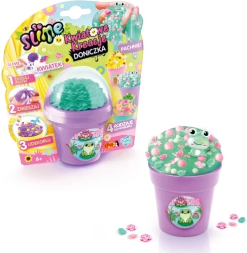EPEE SoSlime créations florales dans un pot de fleurs avec une violette