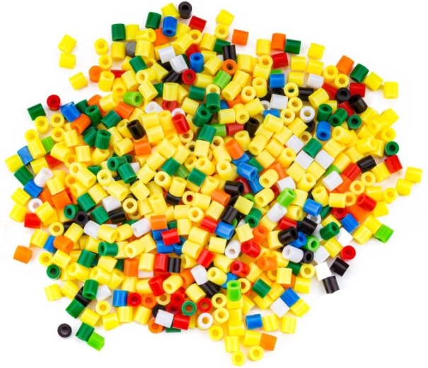 Perles colorées pour un motif joyeux